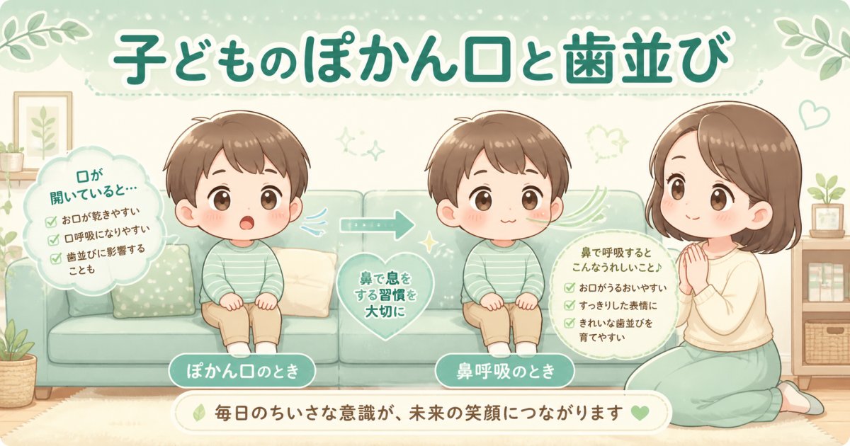 子どものぽかん口は歯並びに影響する？原因と自宅でできる予防策